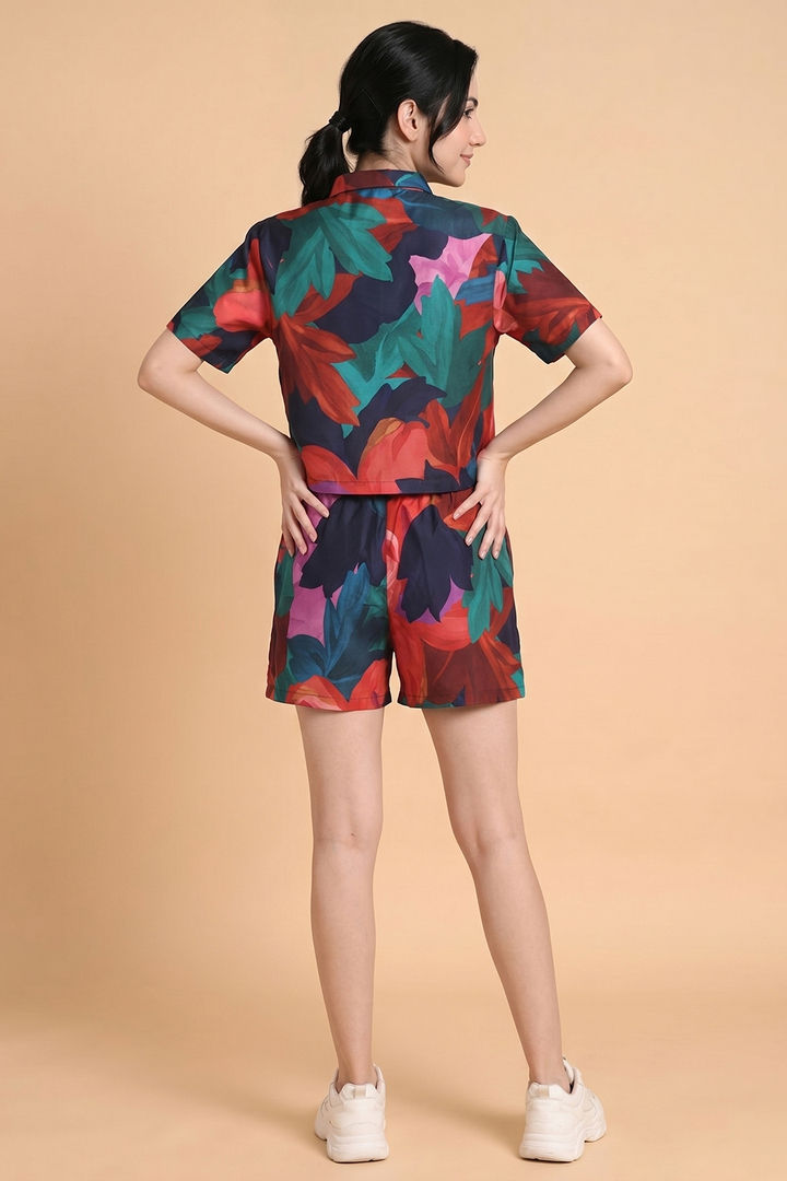Zivame Woven Lifewear Short Set - Evening Blue — image 3